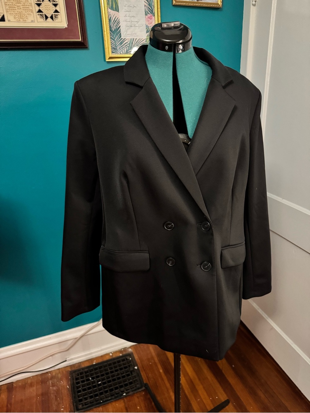 Express Black Double-Breasted Women's Blazer Jacket